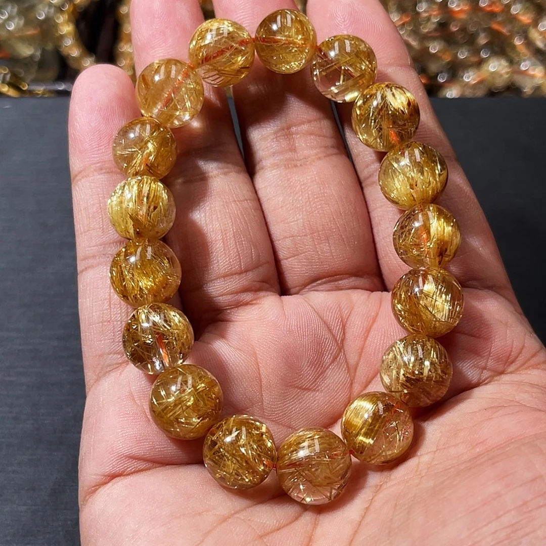 嘭***恰手串发晶未镶嵌钛晶