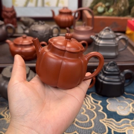 茶壶紫砂昕*筋纹繁花130c c