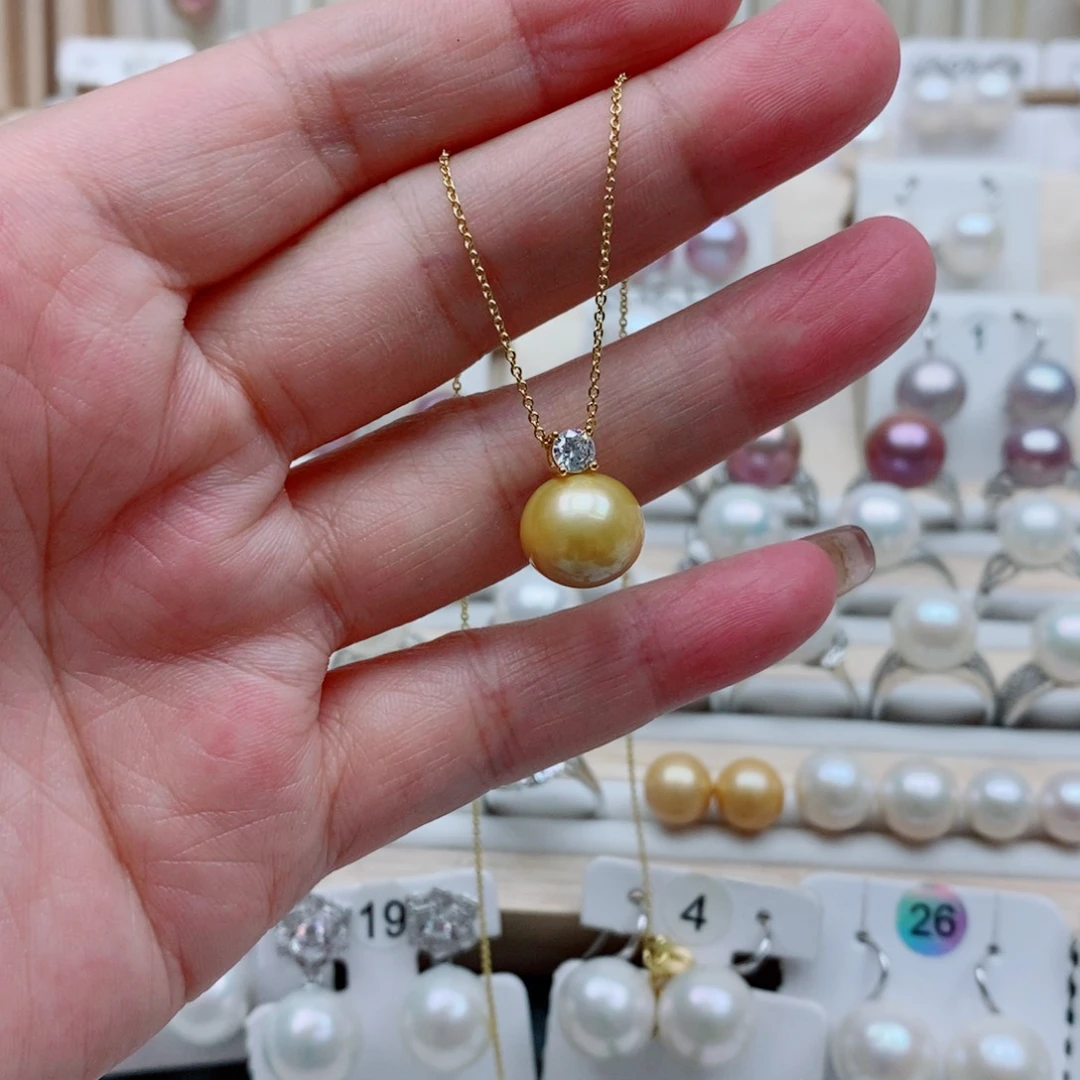 银S925镶嵌淡水珍珠耳饰