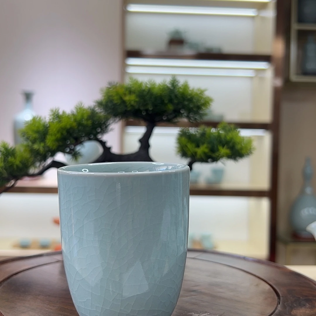 摆件原矿原釉圆口杯
