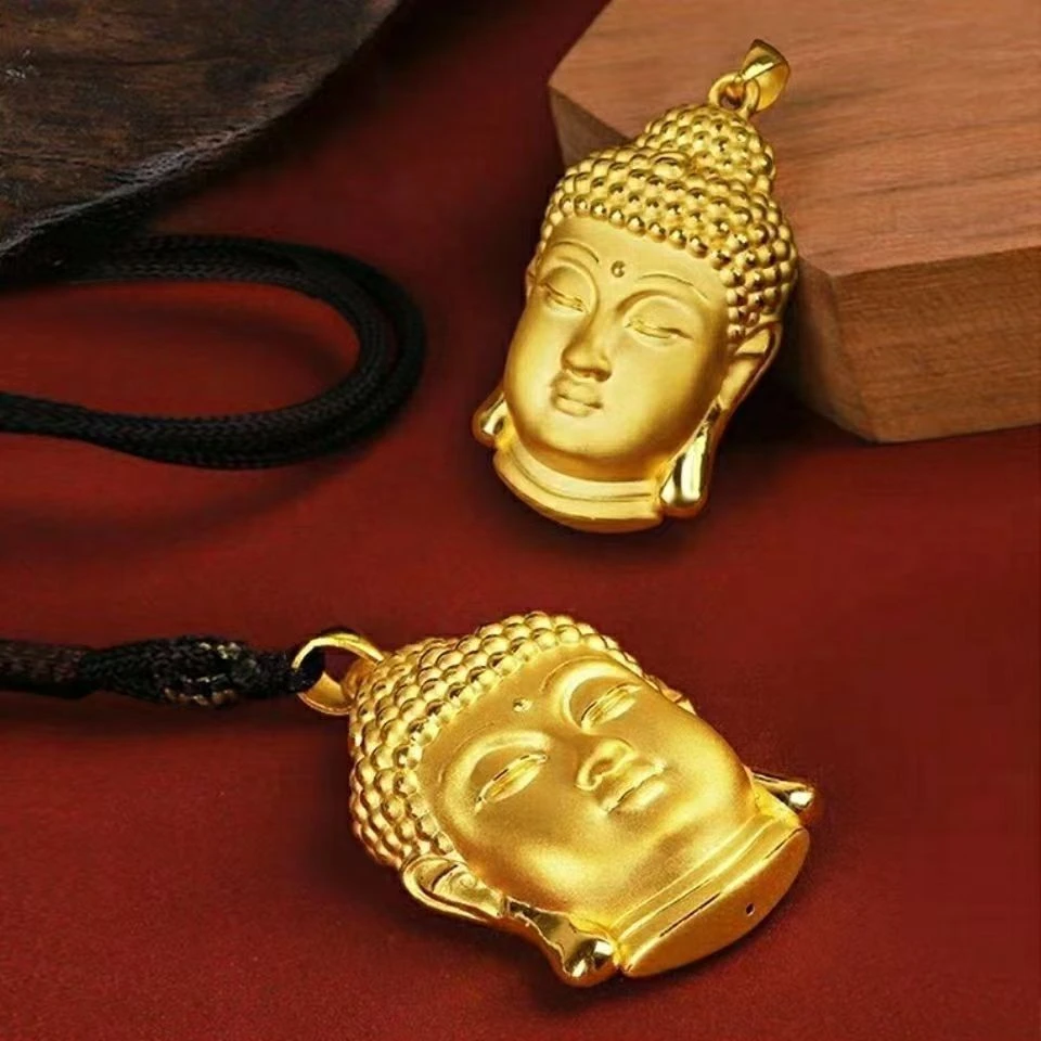 合金吊坠 佛头吊坠   手工轻奢时尚实心吊坠女款大佛头精美款