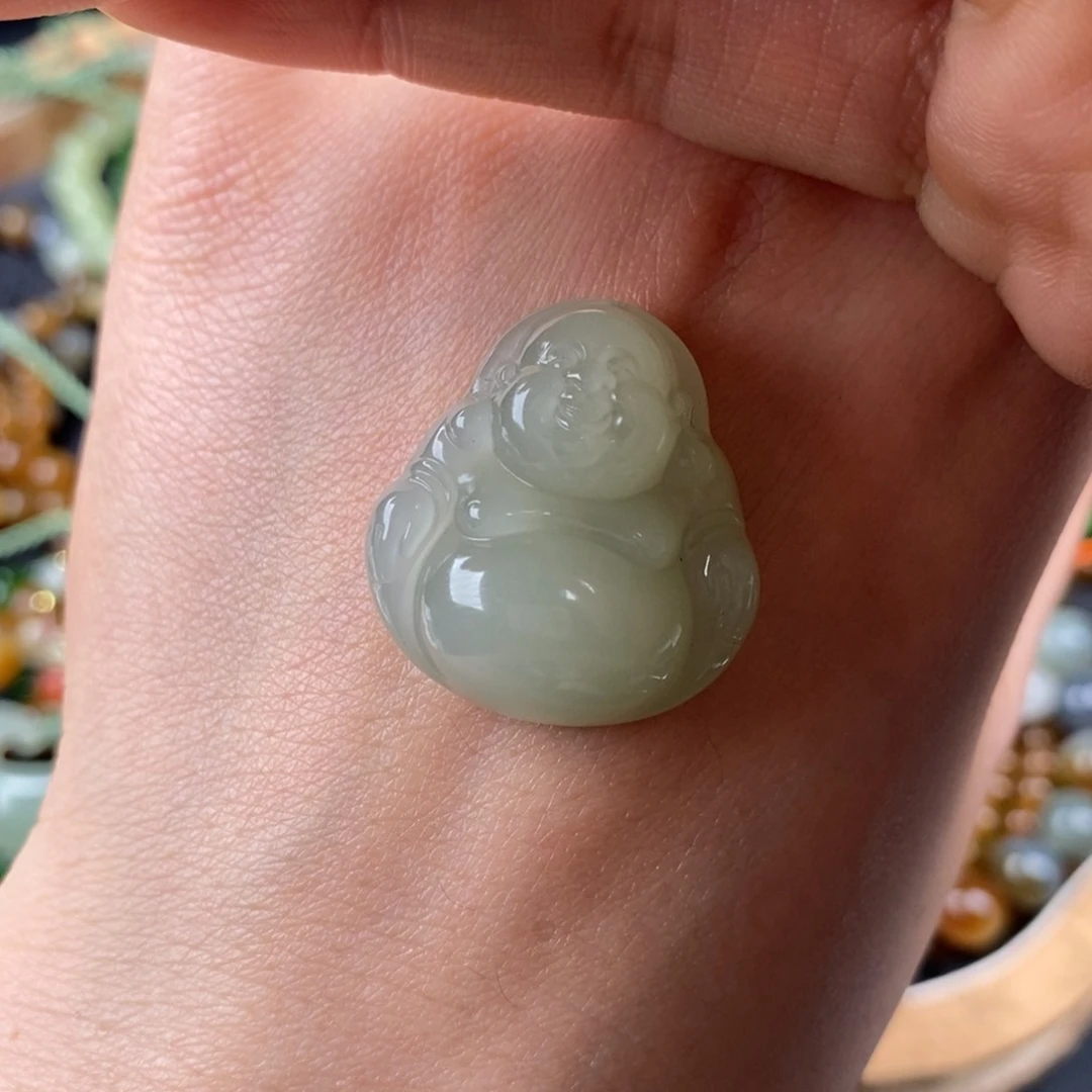 和田玉未镶嵌冰晴佛公