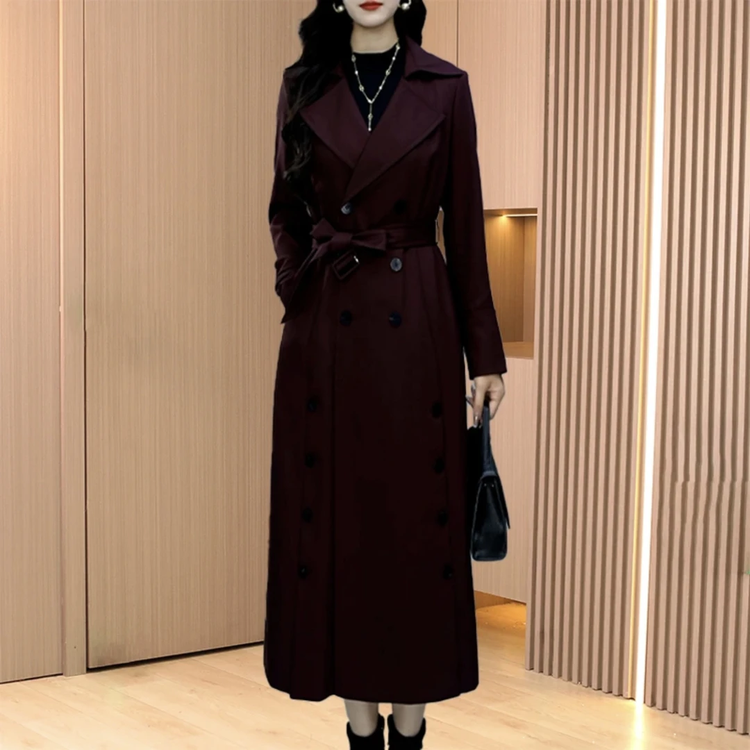 【风衣】2025新款秋季轻奢女人味优雅显瘦时尚洋气中长款修身大衣女