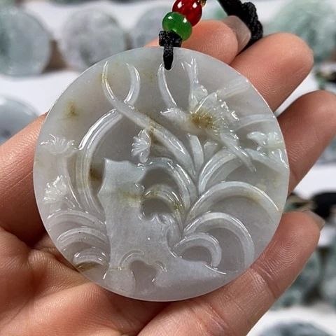 翡翠颈饰未镶嵌节节高升福利