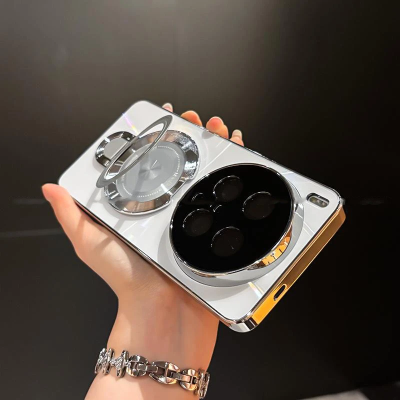 磁吸支架适用vivox200ultra/s手机壳镭射CD纹电镀防摔镜头pro全包