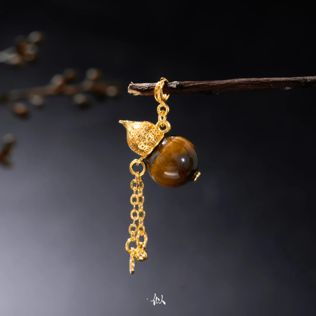 【山雾】·似梓珠宝· 虎眼石葫芦吊坠  SZCC1650170