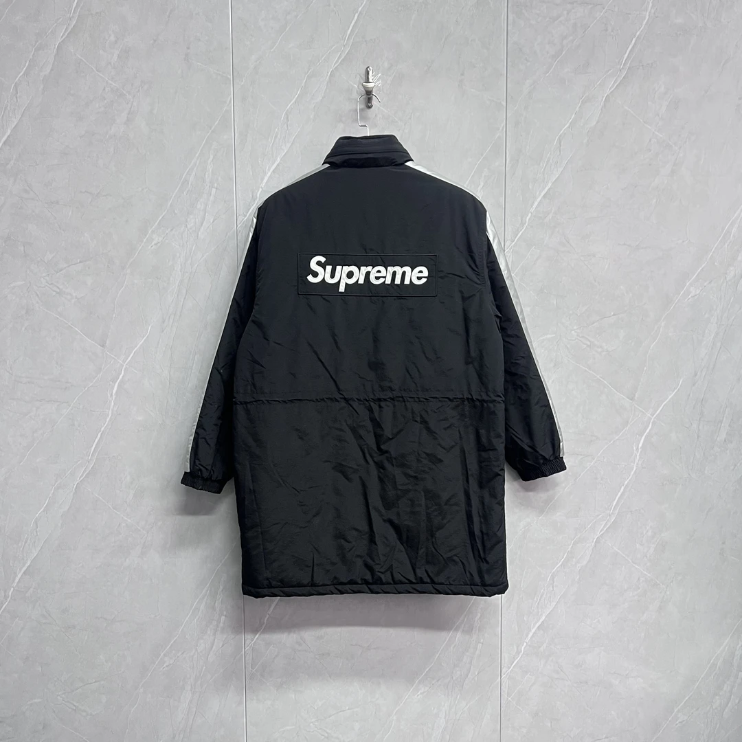 99新 Supreme 前后刺绣Logo棉服大衣夹克外套/W0268/M宽松