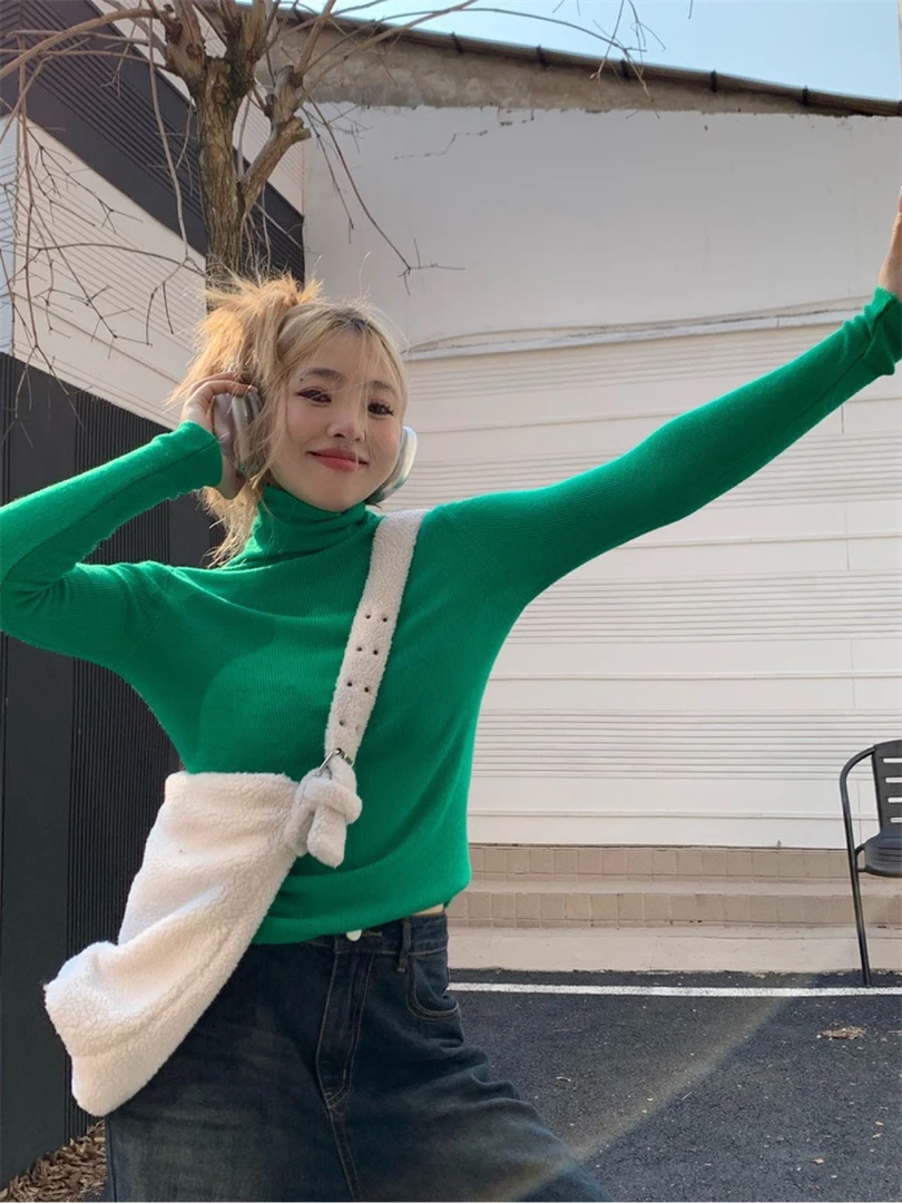 toko.z高领带垫肩针织内搭毛衣（2197#）