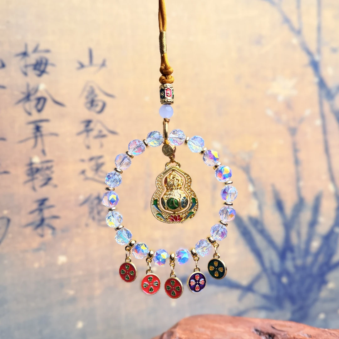 DG 1284-炫彩水晶挂件-运转葫芦车挂件（无礼盒）