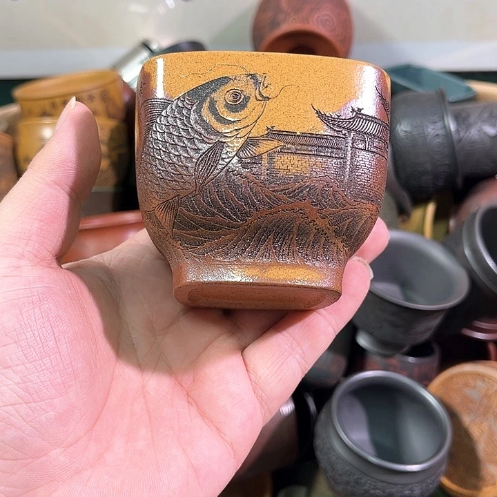 茶杯紫砂全手工紫砂主人杯