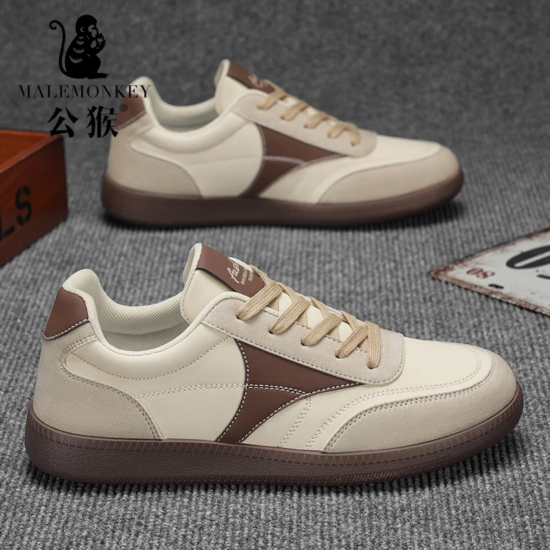 公猴正版男鞋新款百搭美式复古德训鞋男款潮流运动休闲板鞋-MY236