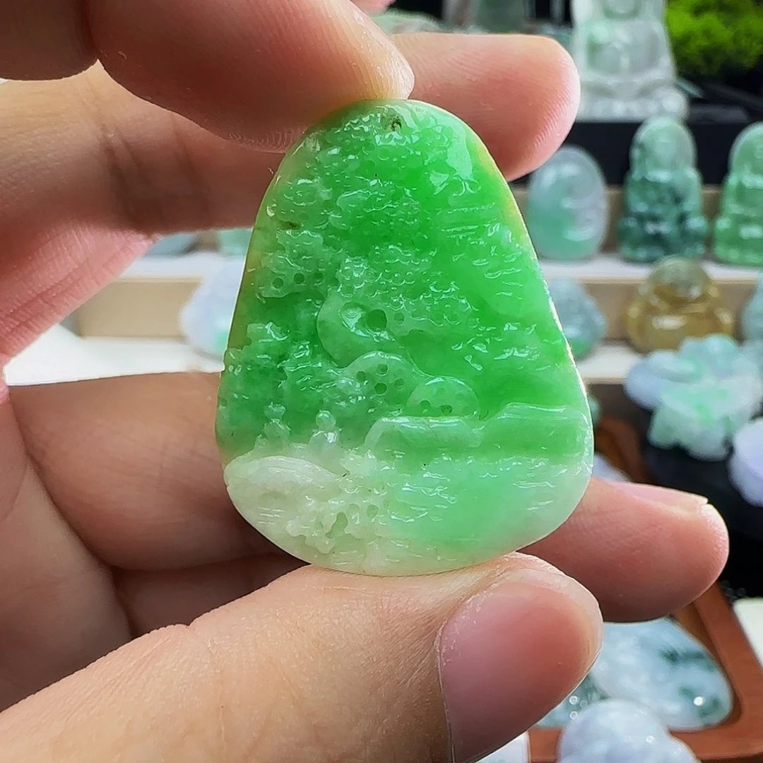翡翠未镶嵌吊坠(不含链)