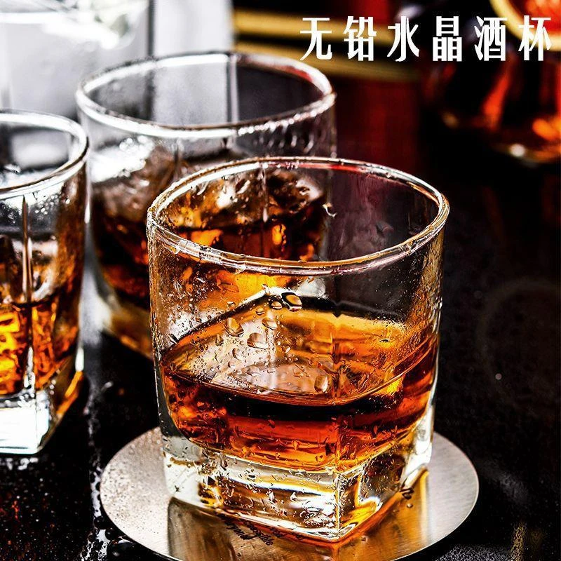 啤酒杯威士忌杯子套装洋酒杯玻璃酒杯酒吧家用水杯茶杯加厚代发