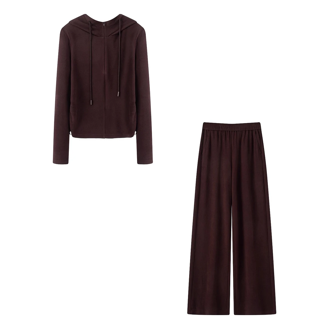 【迪家同款】2025冬连帽假两件外套休闲裤套装0837/5873/0721/5712