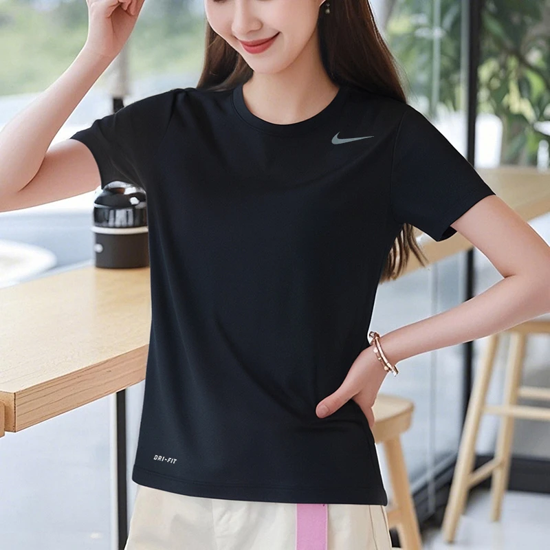 Nike耐克女短袖2025新款透气简约休闲服舒适宽松运动服T恤IB8899