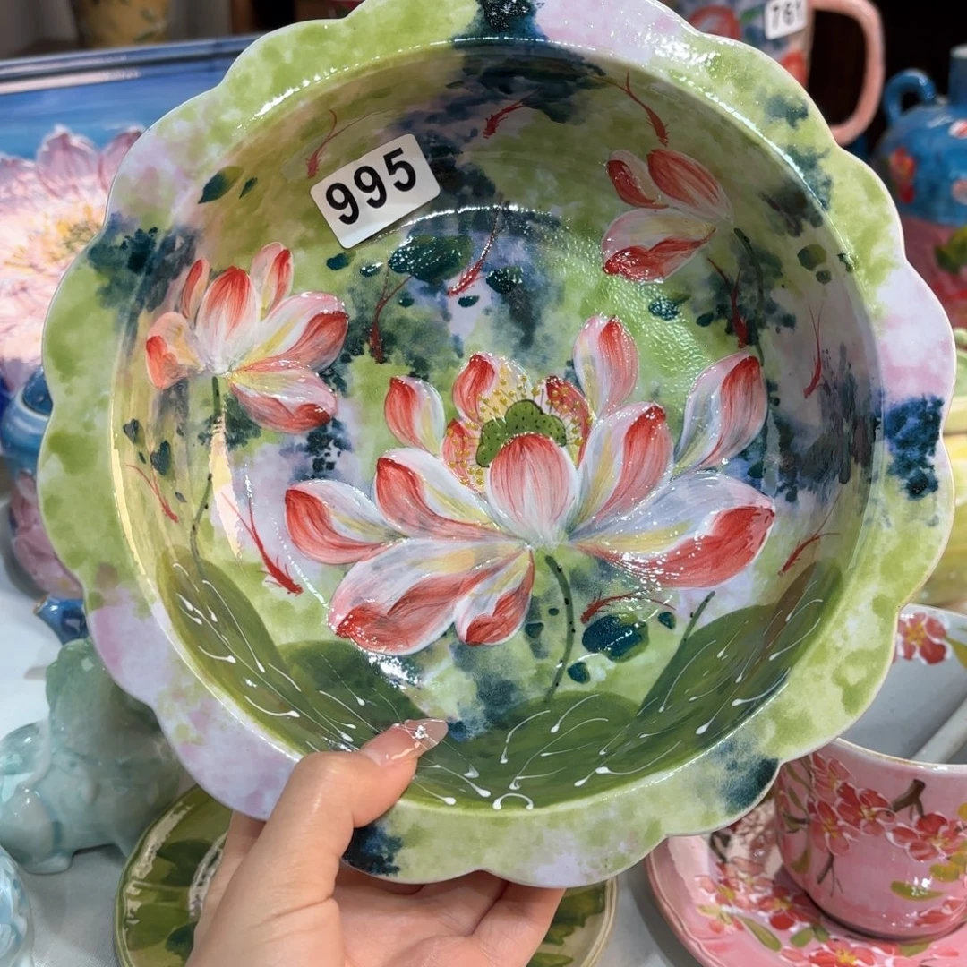 景德镇手绘高温釉下彩陶瓷茶具