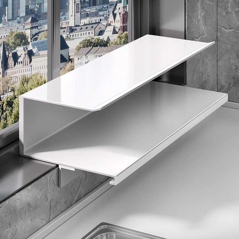 免打孔厨房窗台延伸板置物架台面加宽窗户磁吸隔板延长双层收纳架