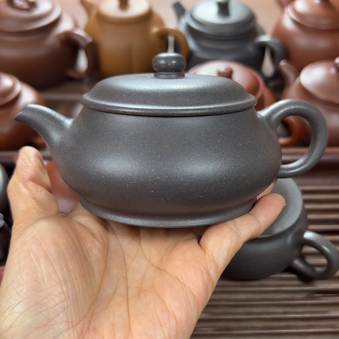 紫泥茶壶青灰泥 明炉 200cc