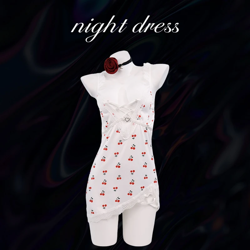 月光【80-140斤】纯欲高级感碎花小吊带微胖女神舒适性感家居睡袍