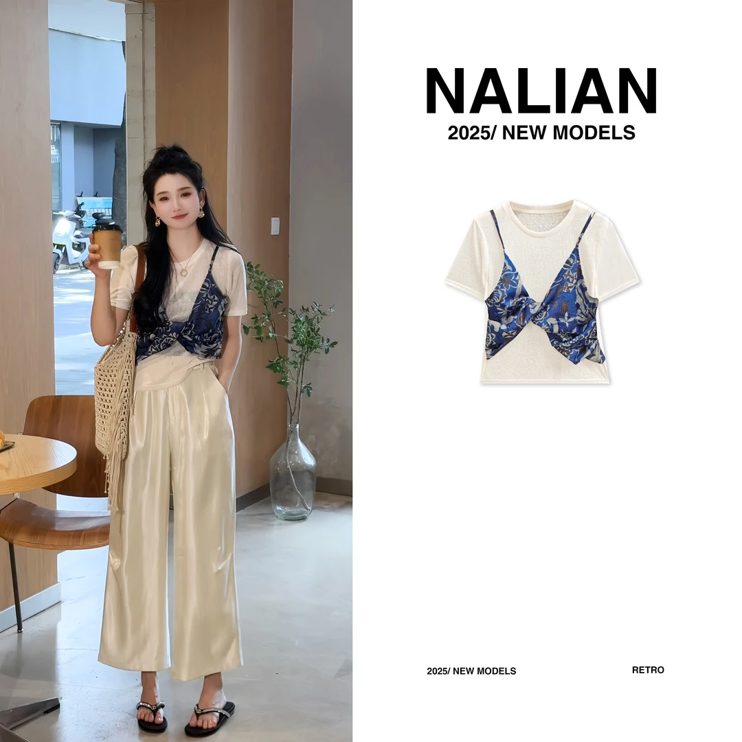 JGCDF67216＃时尚拼接假两件上衣67216