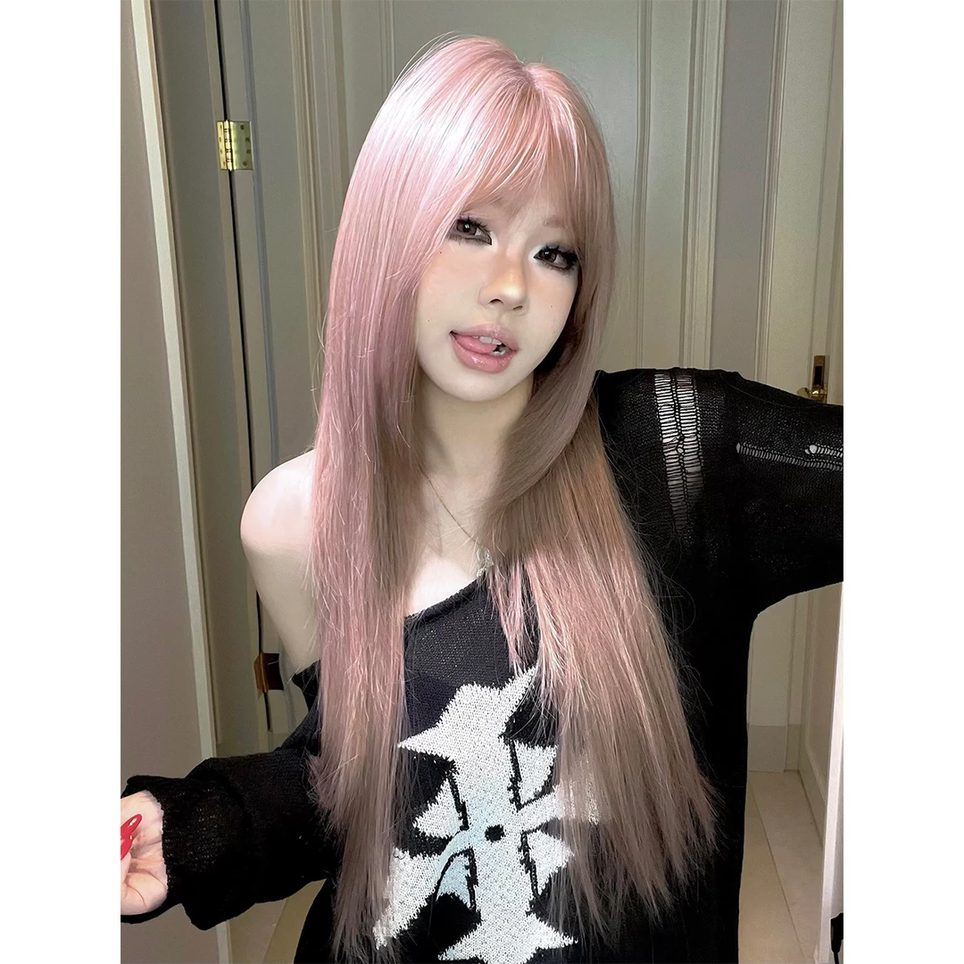 下了kitty雨-【怦然心动】网红假发全头套碎刘海高层次女团同款发色