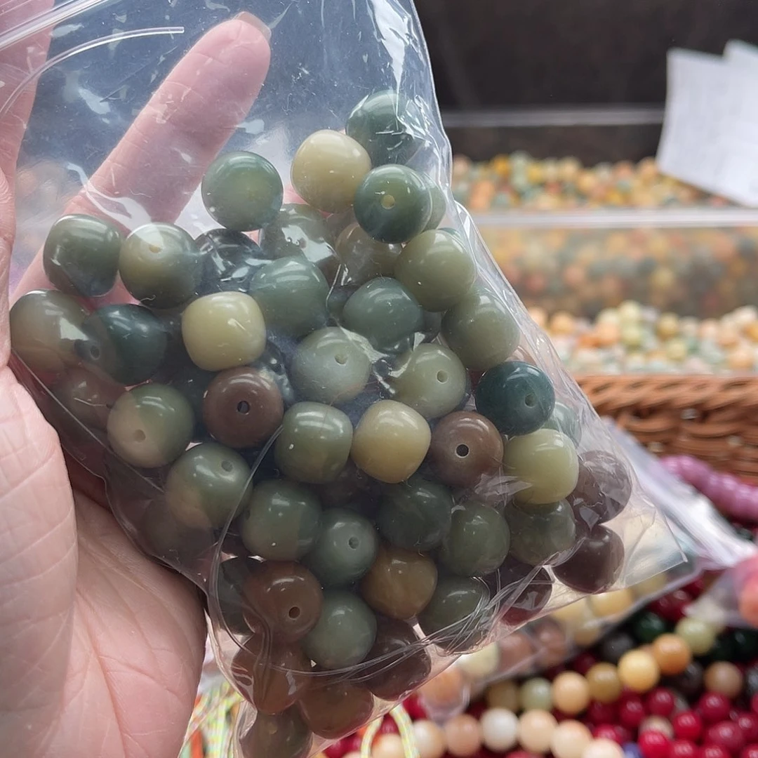 白玉菩提吊坠A/14mm/50颗