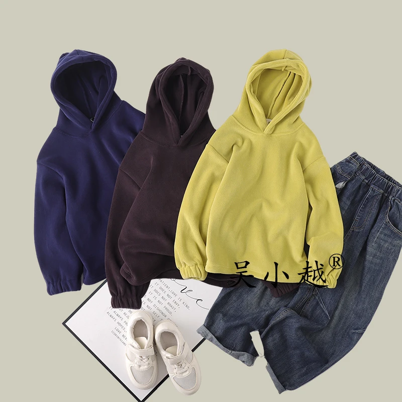 吴小越w1604男童秋冬双面奥利绒校服神器韩版中大童儿童打底衫