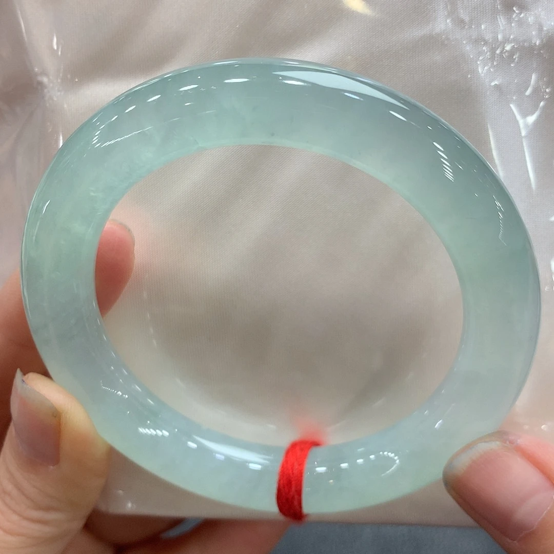 翡翠未镶嵌手镯58圆条