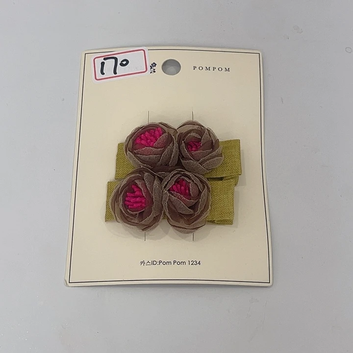 布艺铁合金花朵发夹鸭嘴