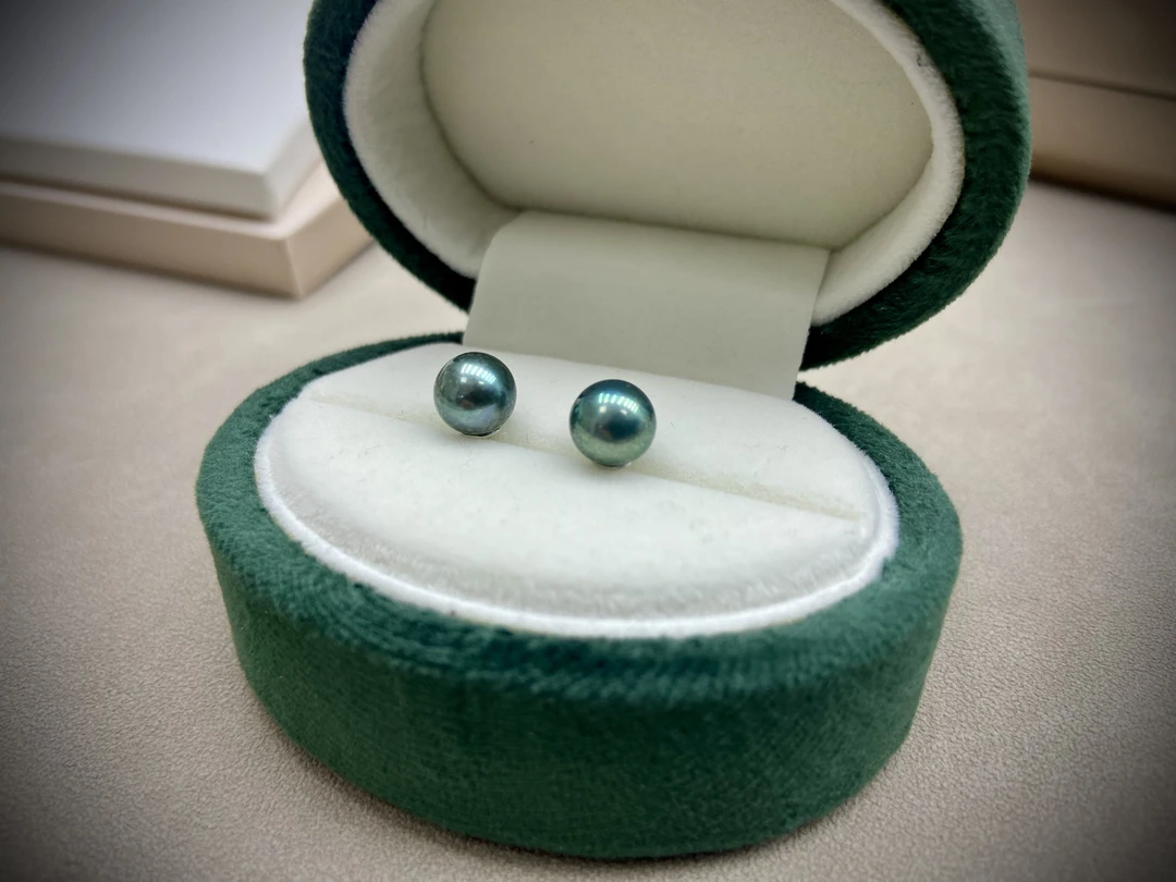 925银耳饰 【海洋●福利专属】神秘深邃色泽独特气质款素耳钉 132