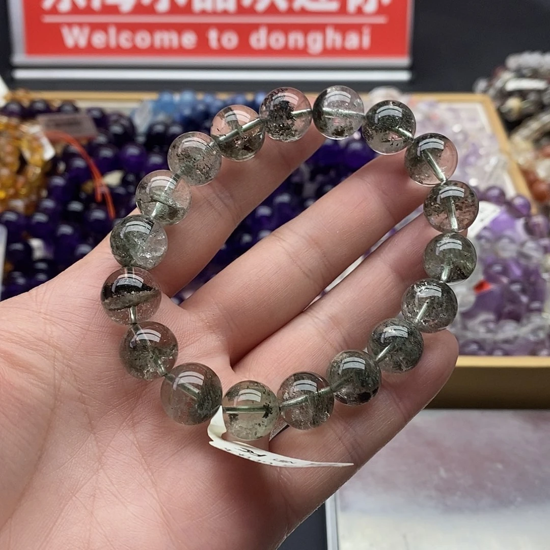 未镶嵌手链水晶绿幽灵11+