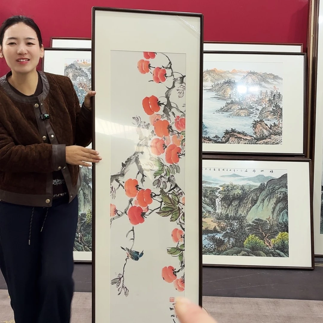 国画手绘作品160-45尺寸