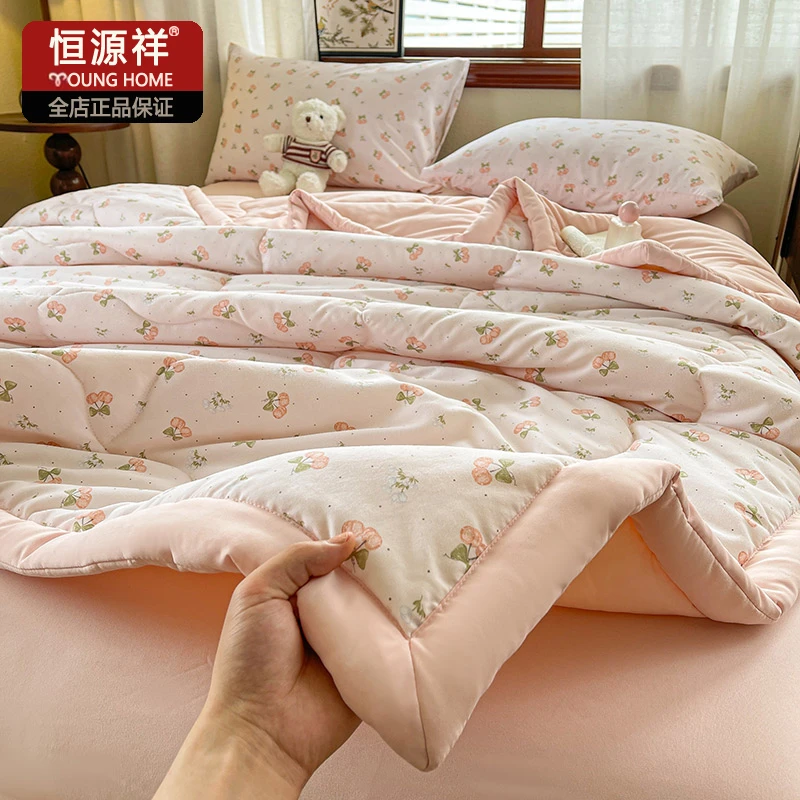 恒源祥A类双层纱全棉夏凉被单夏被单人双人薄款学生宿舍空调被子