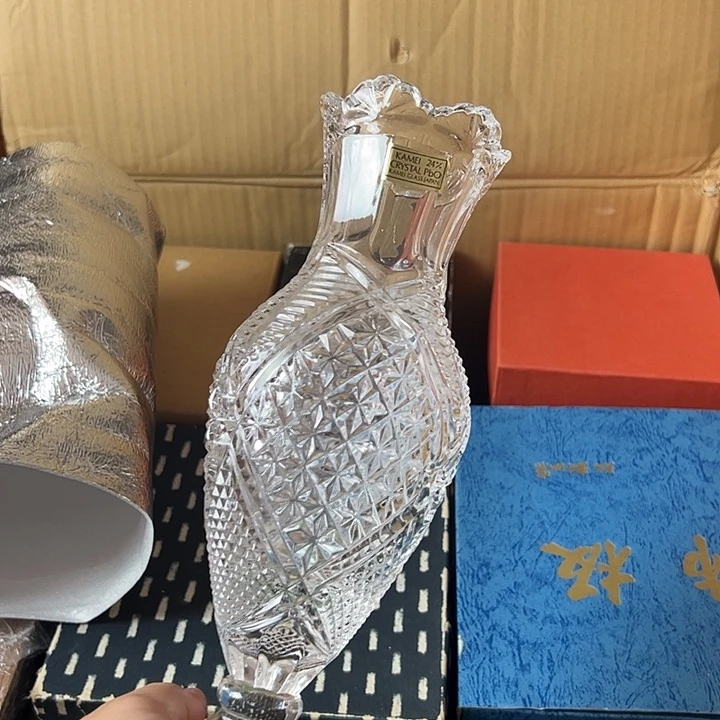 瓷片水晶花瓶全新全品