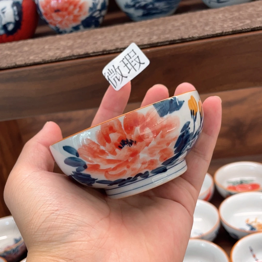 釉下彩纯手绘微瑕