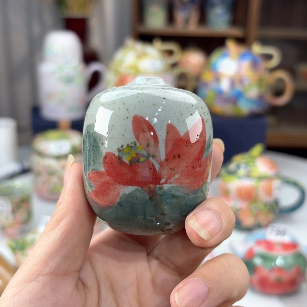 景德镇手绘高温釉下彩陶瓷茶具