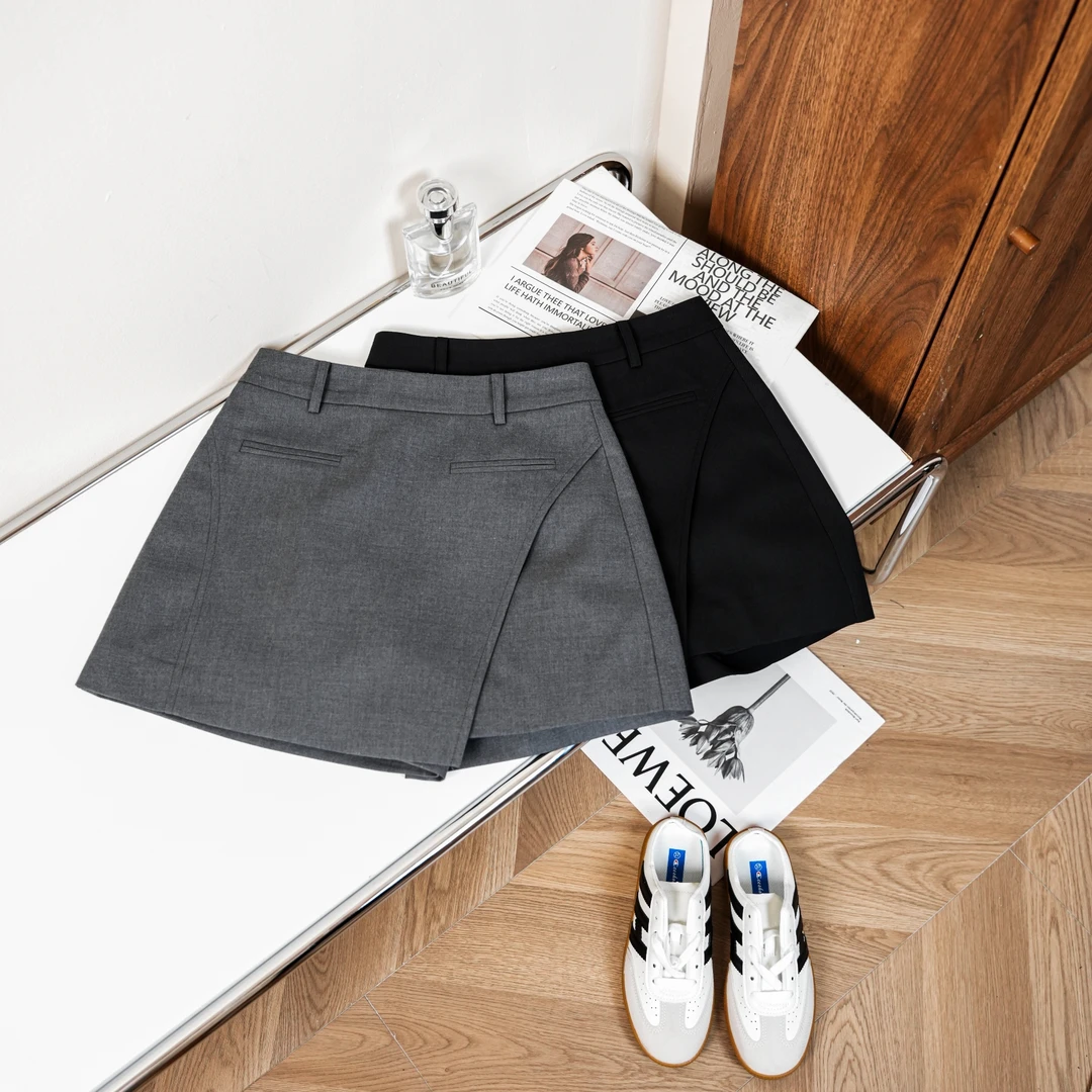 【法式高腰】通勤立体装饰秋季半身裙短裙显瘦时尚休闲百搭53168