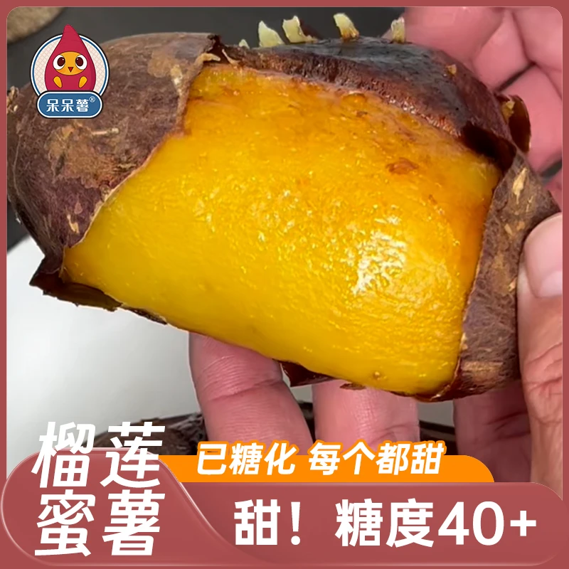 正宗云南榴莲蜜薯3/4.5/9斤丝滑番薯红薯地瓜蜜薯黄心流蜜 已糖化