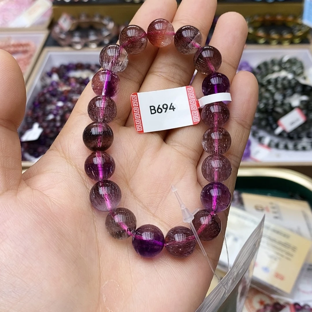 未镶嵌手链水晶B694超七10+