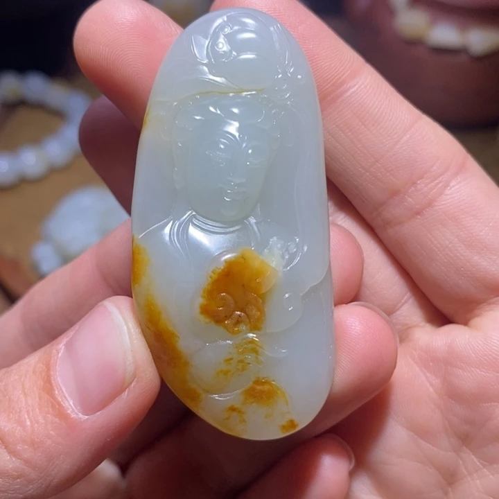和田玉未镶嵌吊坠(不含链)