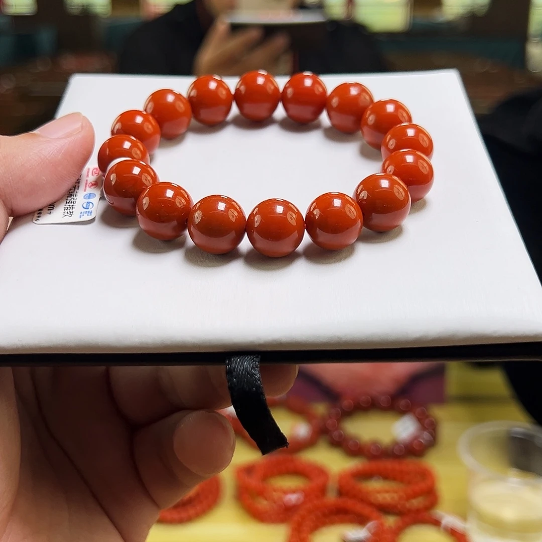 南红玛瑙未镶嵌手链13mm+