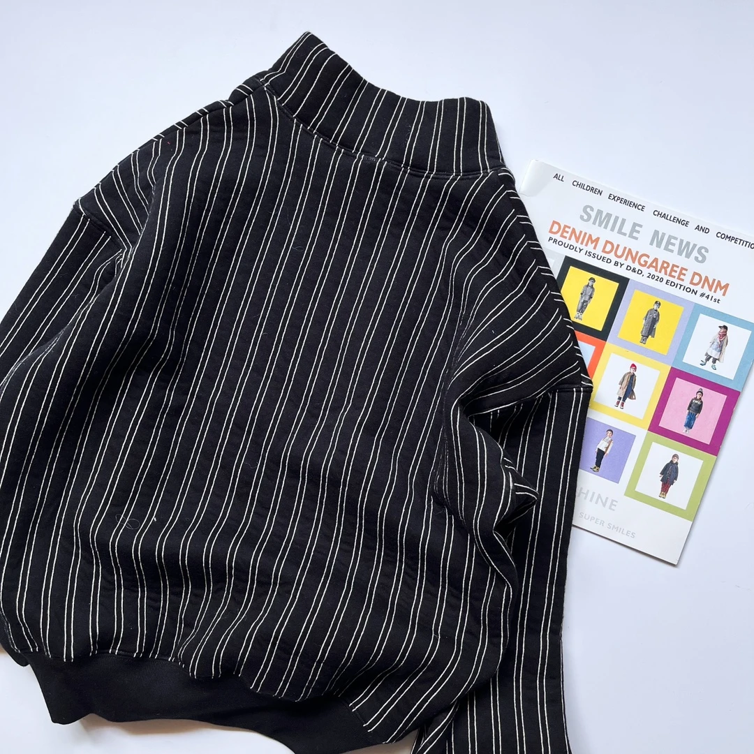 MU2秋冬款儿童加厚夹棉软绵绵阔版中领卫衣