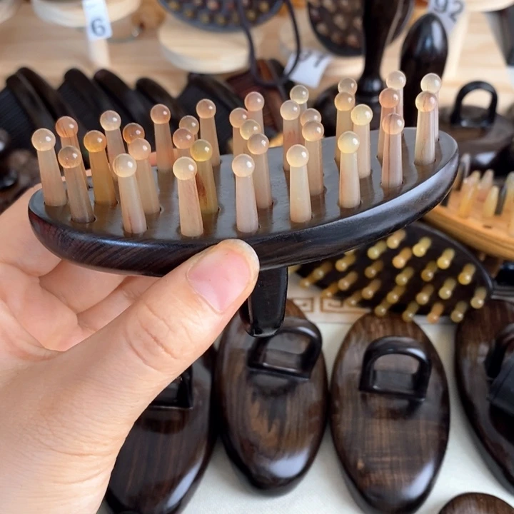 紫光檀按摩梳子梳