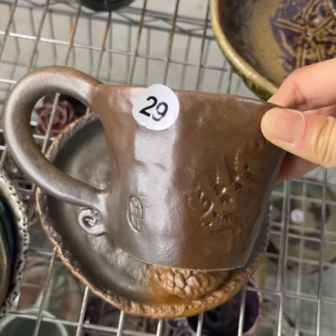 盘熠樹日式手捏餐具茶具