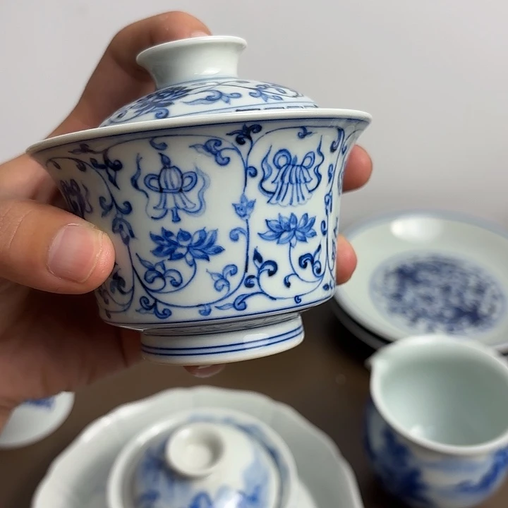*****摆件景德镇柴窑盖碗