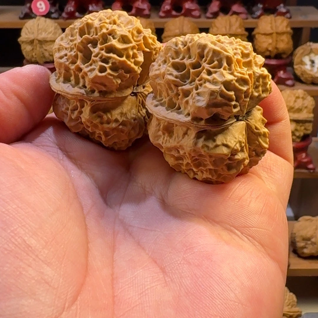 铁核桃把件凹底龙纹古蟾43尺