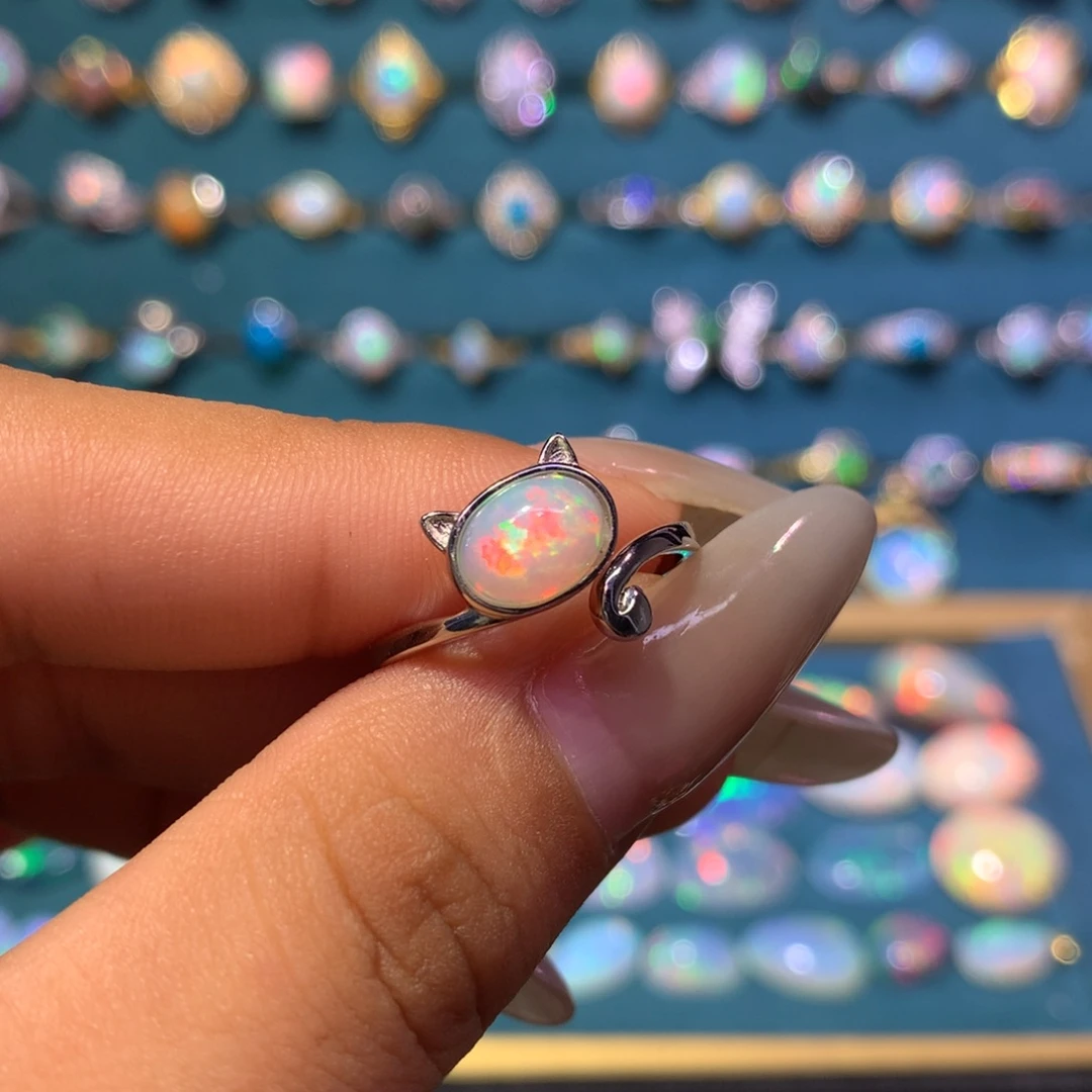 欧泊银S925镶嵌戒指款