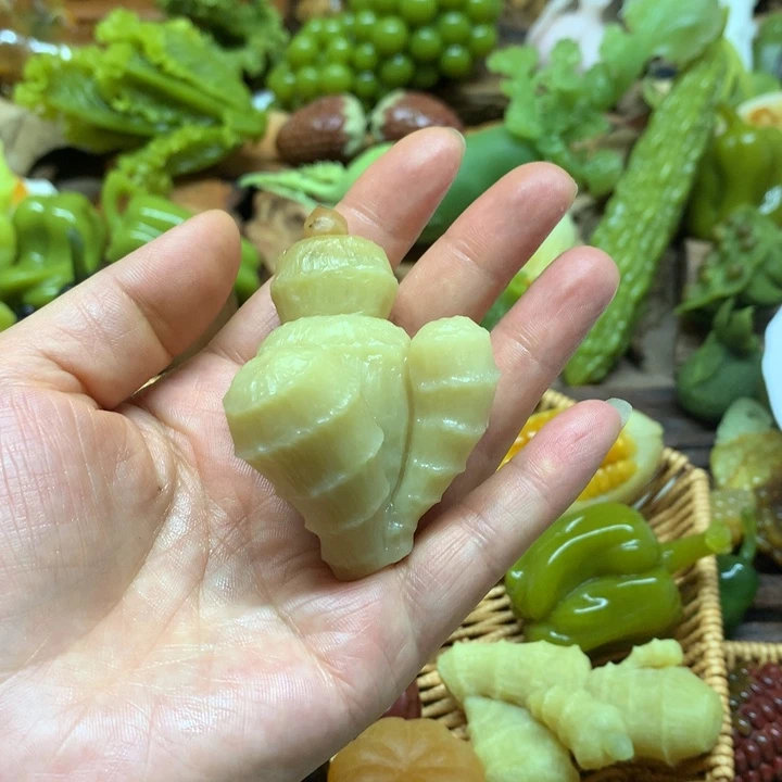 蛇纹石玉未镶嵌手把那****藏