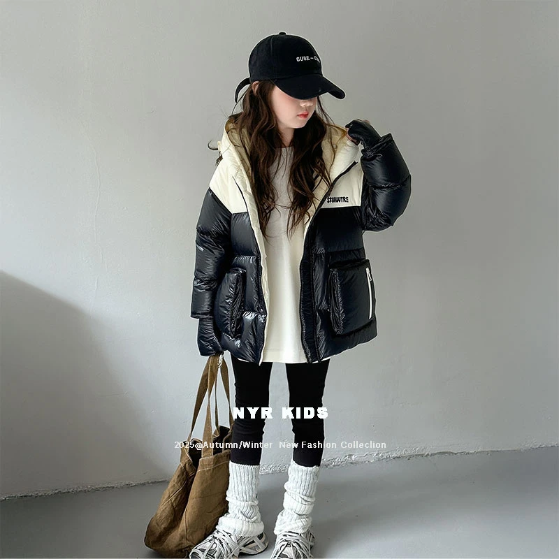 2025冬季新款女童羽绒服女童加厚韩版时尚百搭羽绒外套