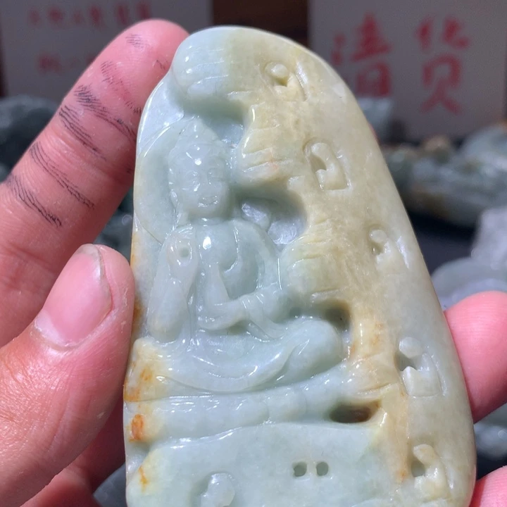 翡翠未镶嵌颈饰保真天然a货翡翠